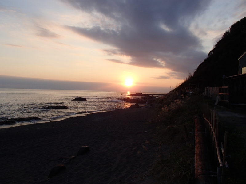 和田長浜海岸　夕日